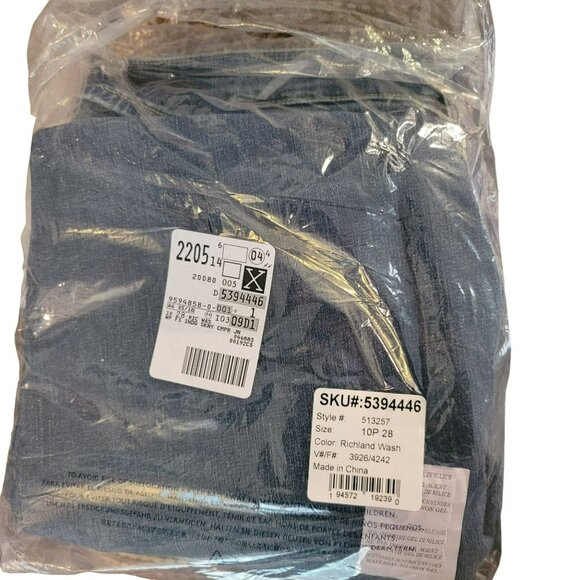 Lands End Womans Jeans Richland Wash Hidden Control Panel Size 10P DH107 - Picture 4 of 10